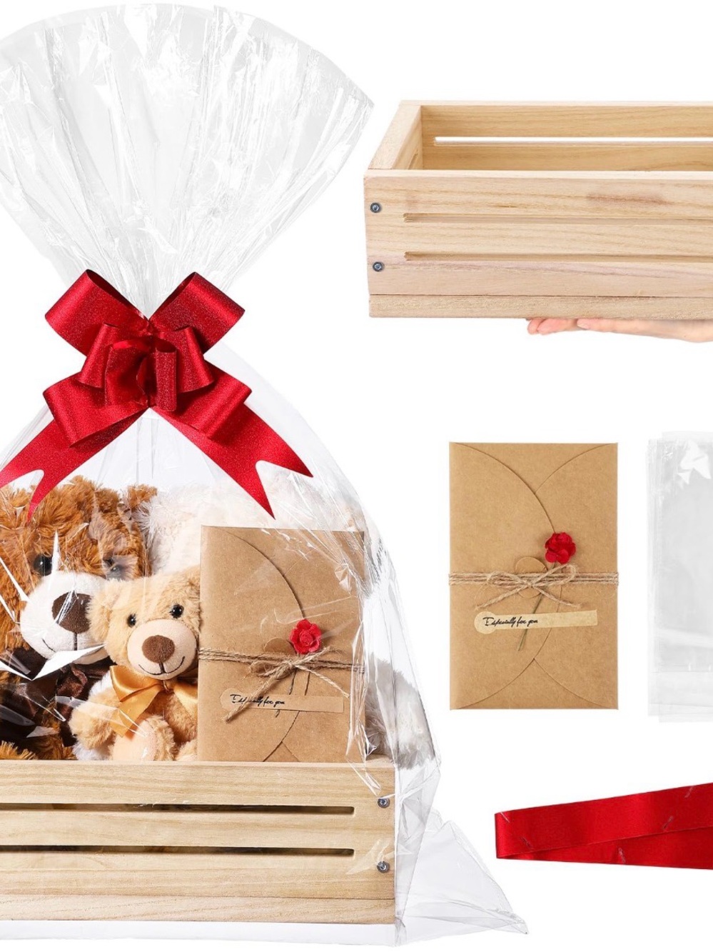 DIY EMPTY Wooden Baskets For Gifts, hampers, bundles- 12 x 8x 4- women mothers